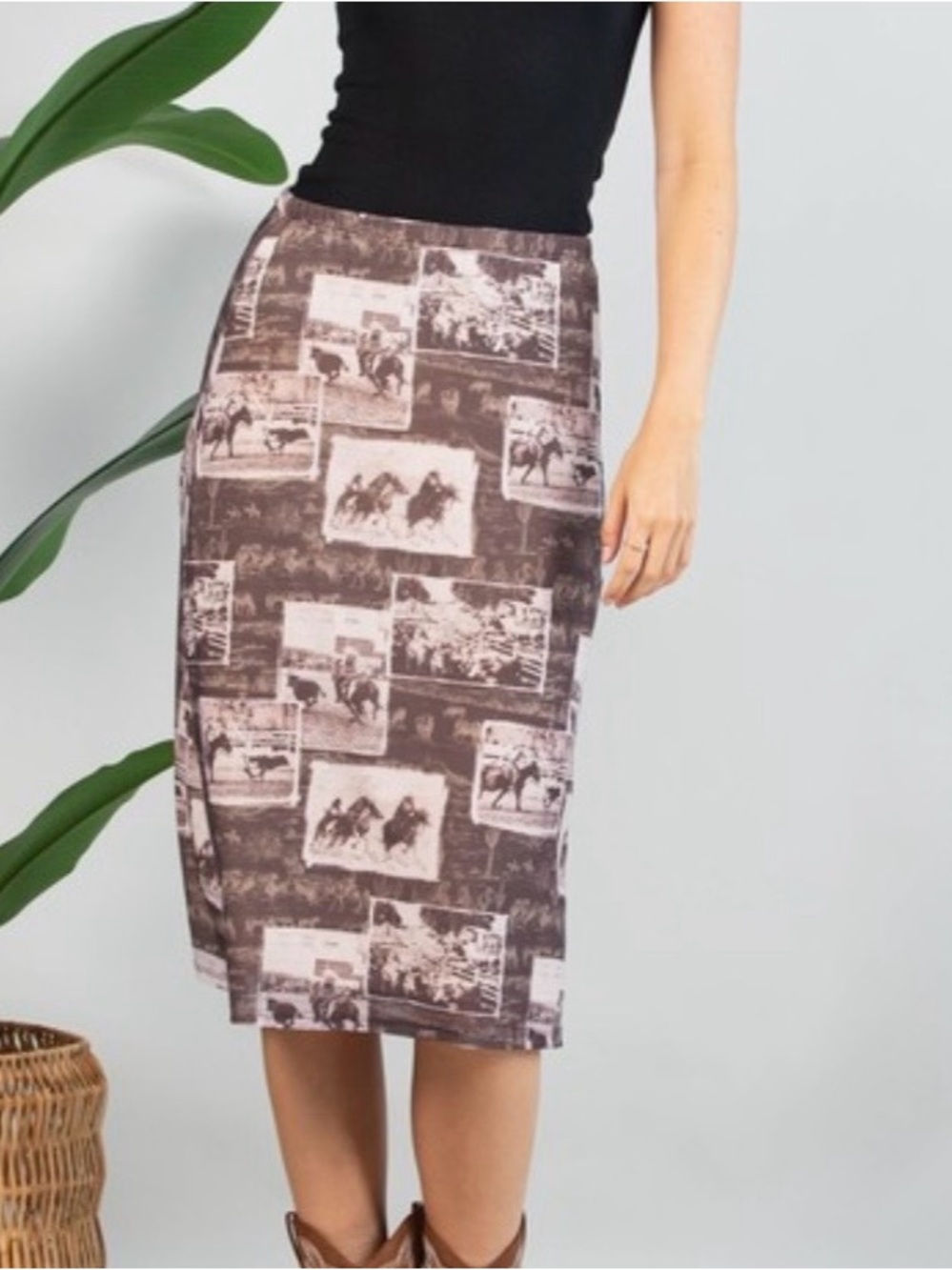 Ranchin’ Days Mesh Midi Skirt